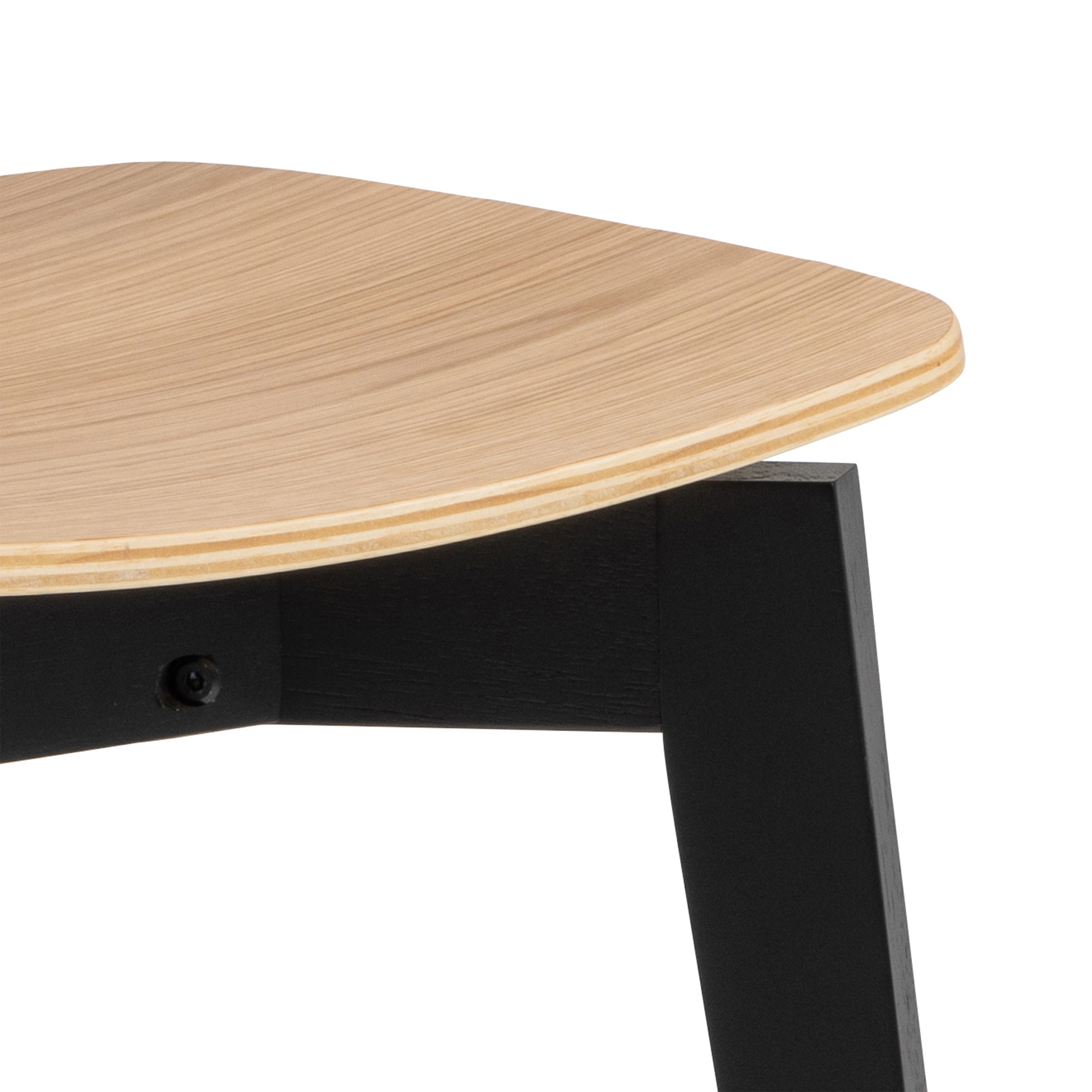Roxby Extending Dining Table 120x80cm in Oak & Black includes 4 Roxby Dining Chairs in Black and Oak