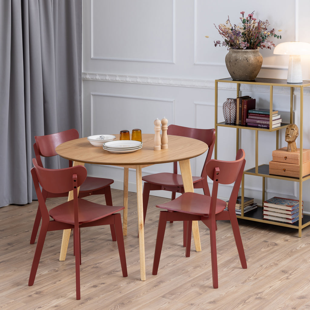 Roxby Round Dining Table in Oak 105cm