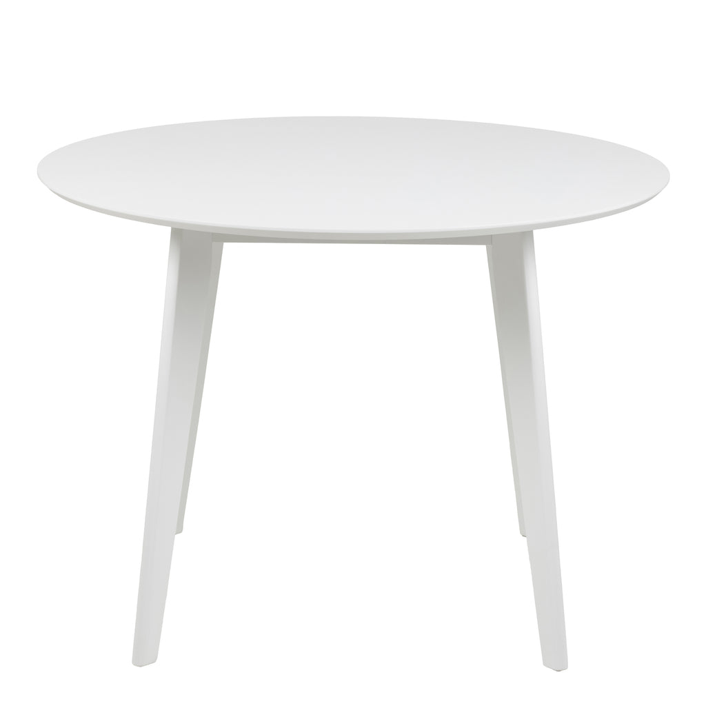 Roxby Round Dining Table in White 105cm