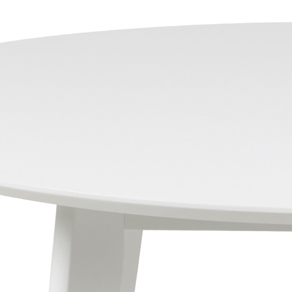 Roxby Round Dining Table in White 105cm