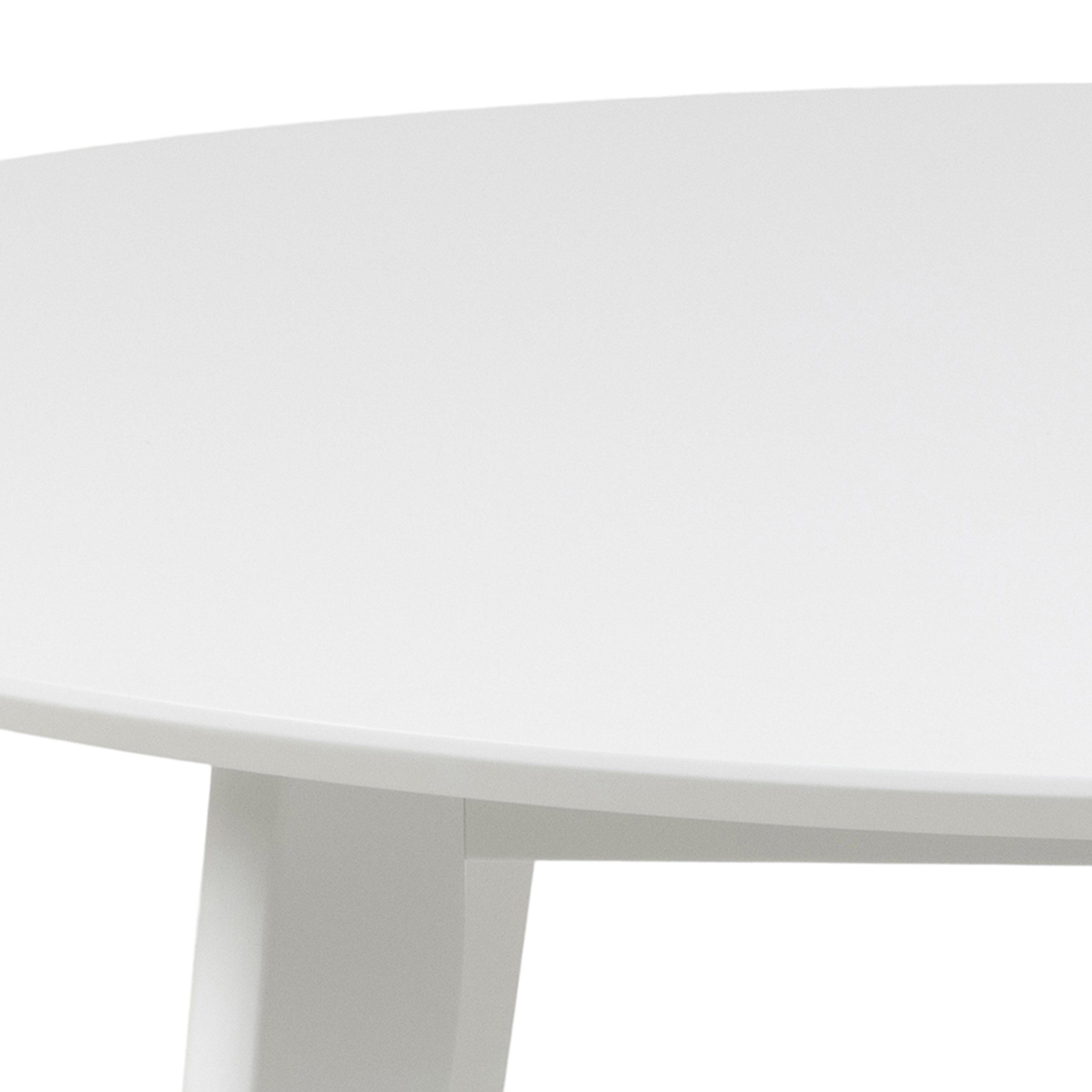 Roxby Round Dining Table in White 105cm
