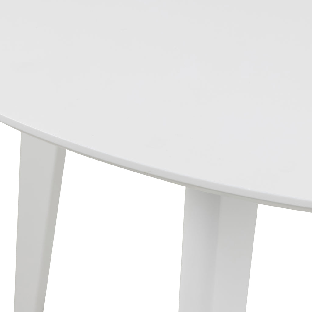 Roxby Round Dining Table in White 105cm