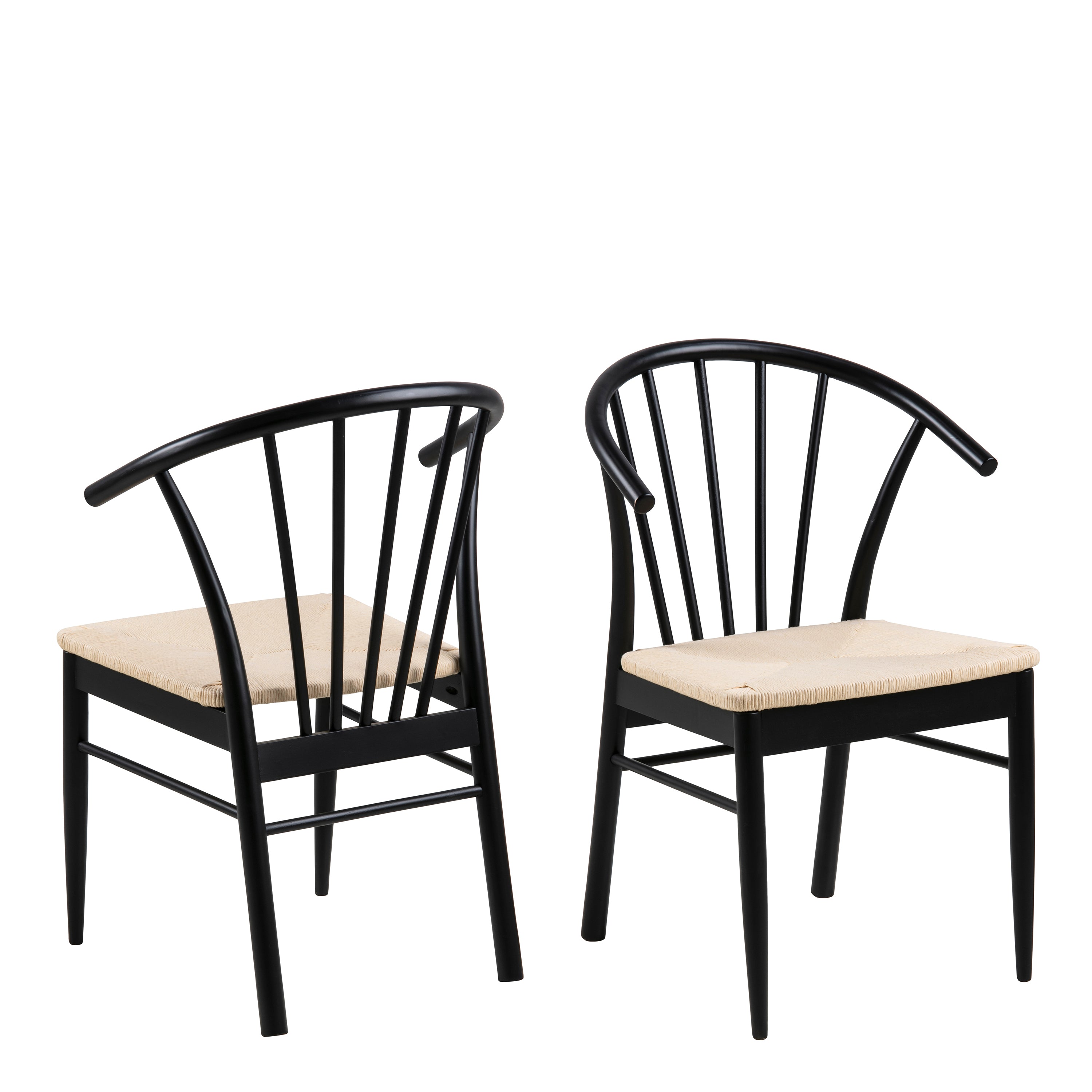 Montreux Round Extending Dining Table in Black 115-154cm includes 6 Cassandra Dining Chairs with Armrest in Black