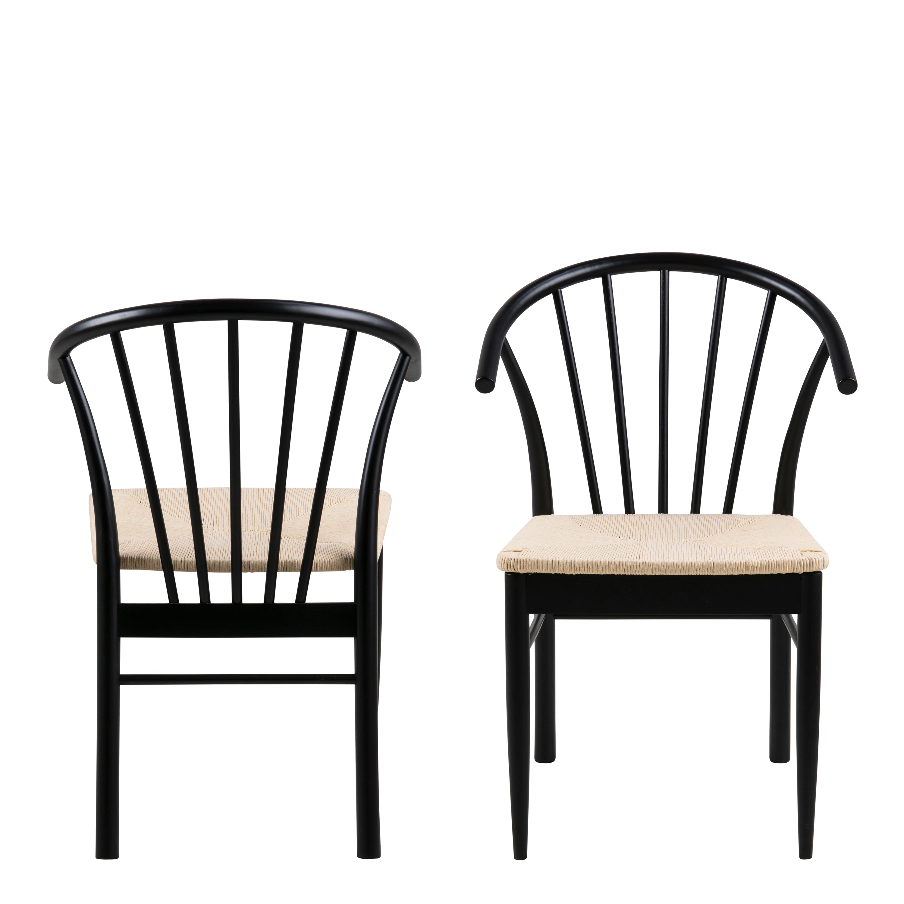 Montreux Round Extending Dining Table in Black 115-154cm includes 6 Cassandra Dining Chairs with Armrest in Black