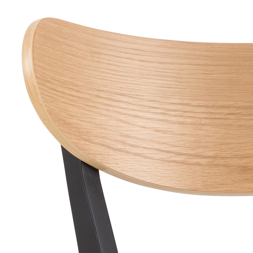 Roxby Bar Table Included 4 Roxby Bar Stool, Black and Oak