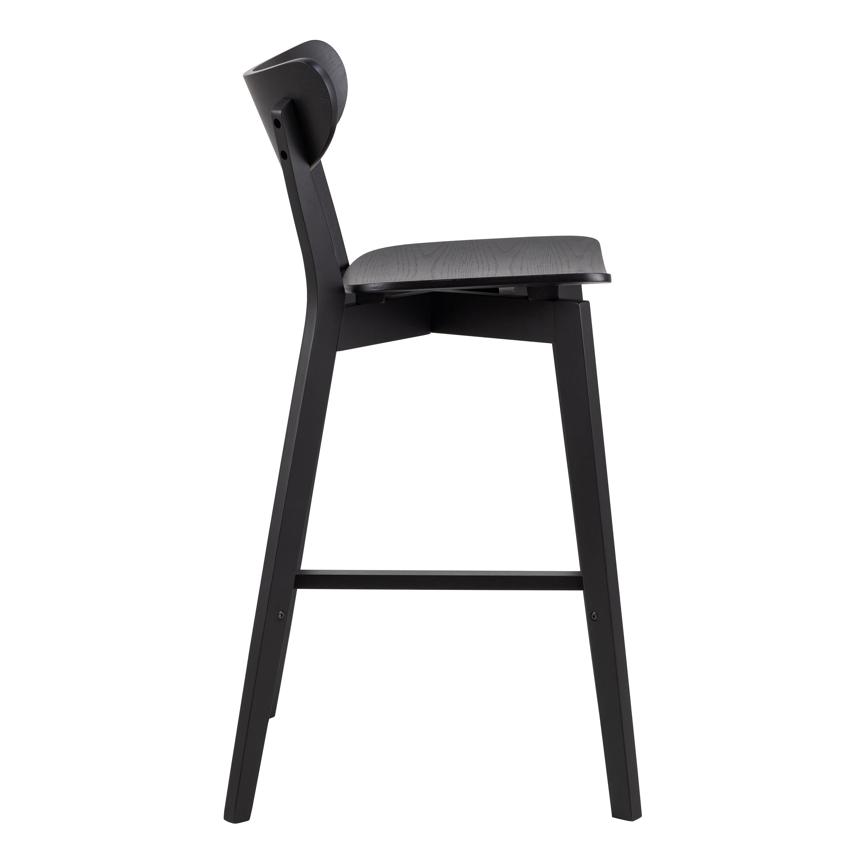 Roxby Bar Table in Black & Oak Included 4 Roxby Bar Stool in Black