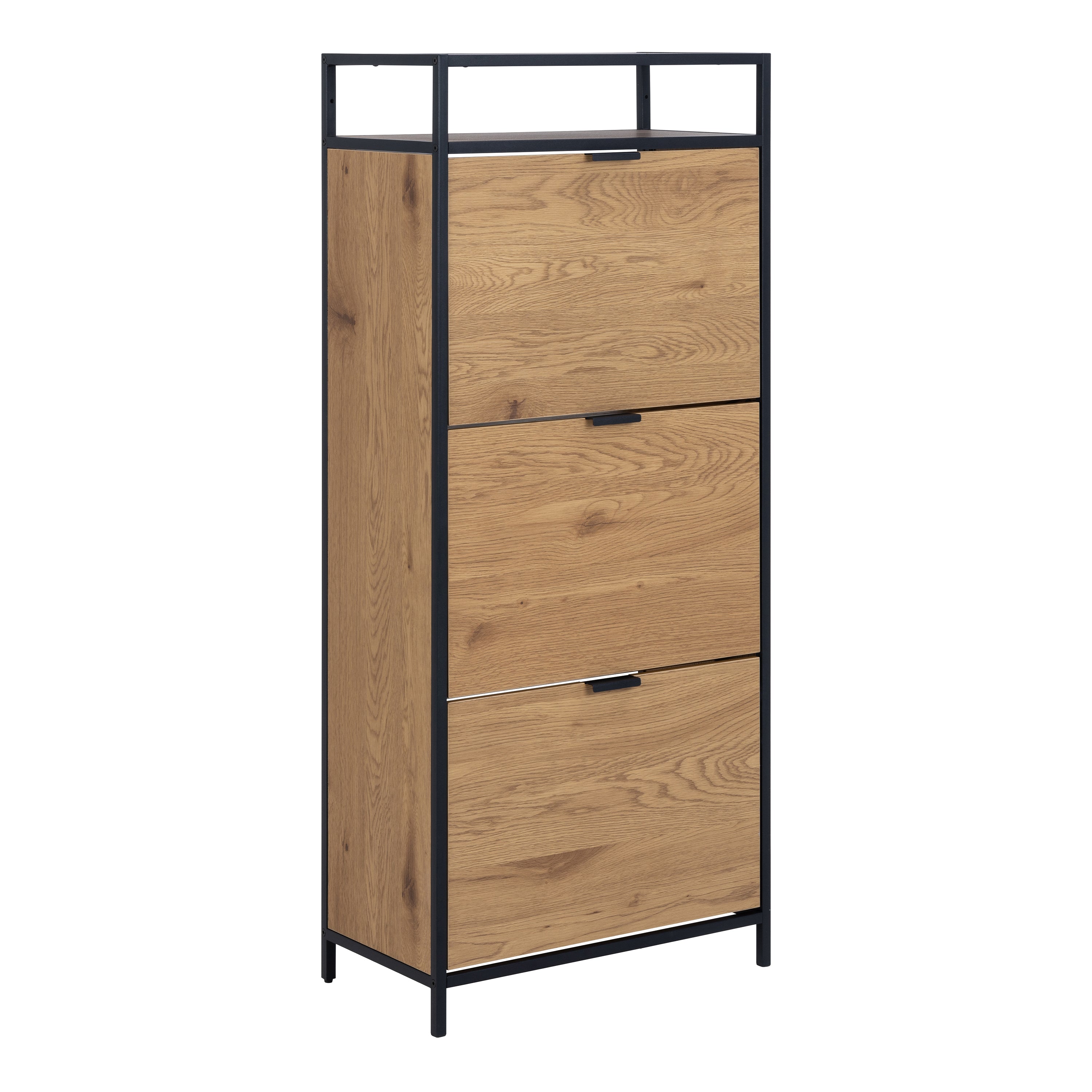 Seaford Wide Grey Steel Bookcase With 4 Grey Melamine Shelves