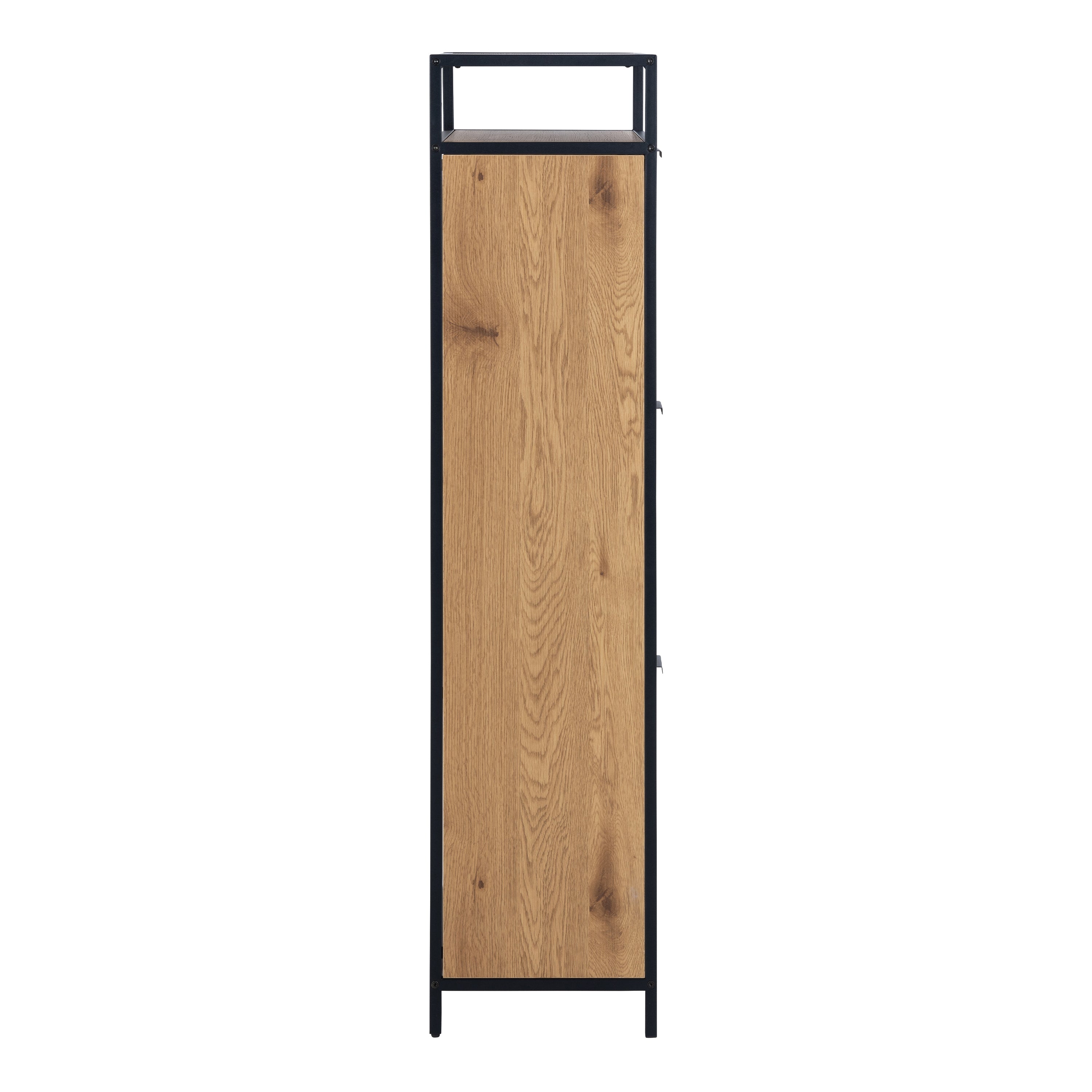 Seaford Wide Grey Steel Bookcase With 4 Grey Melamine Shelves