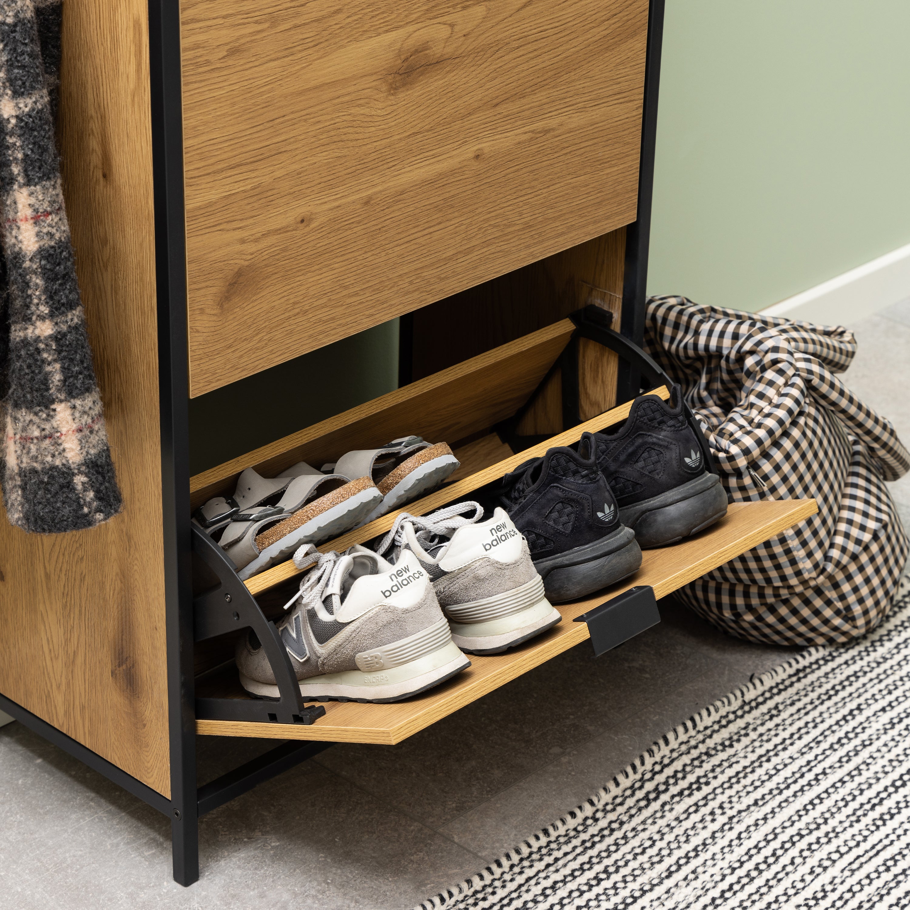 Seaford Wide Grey Steel Bookcase With 4 Grey Melamine Shelves