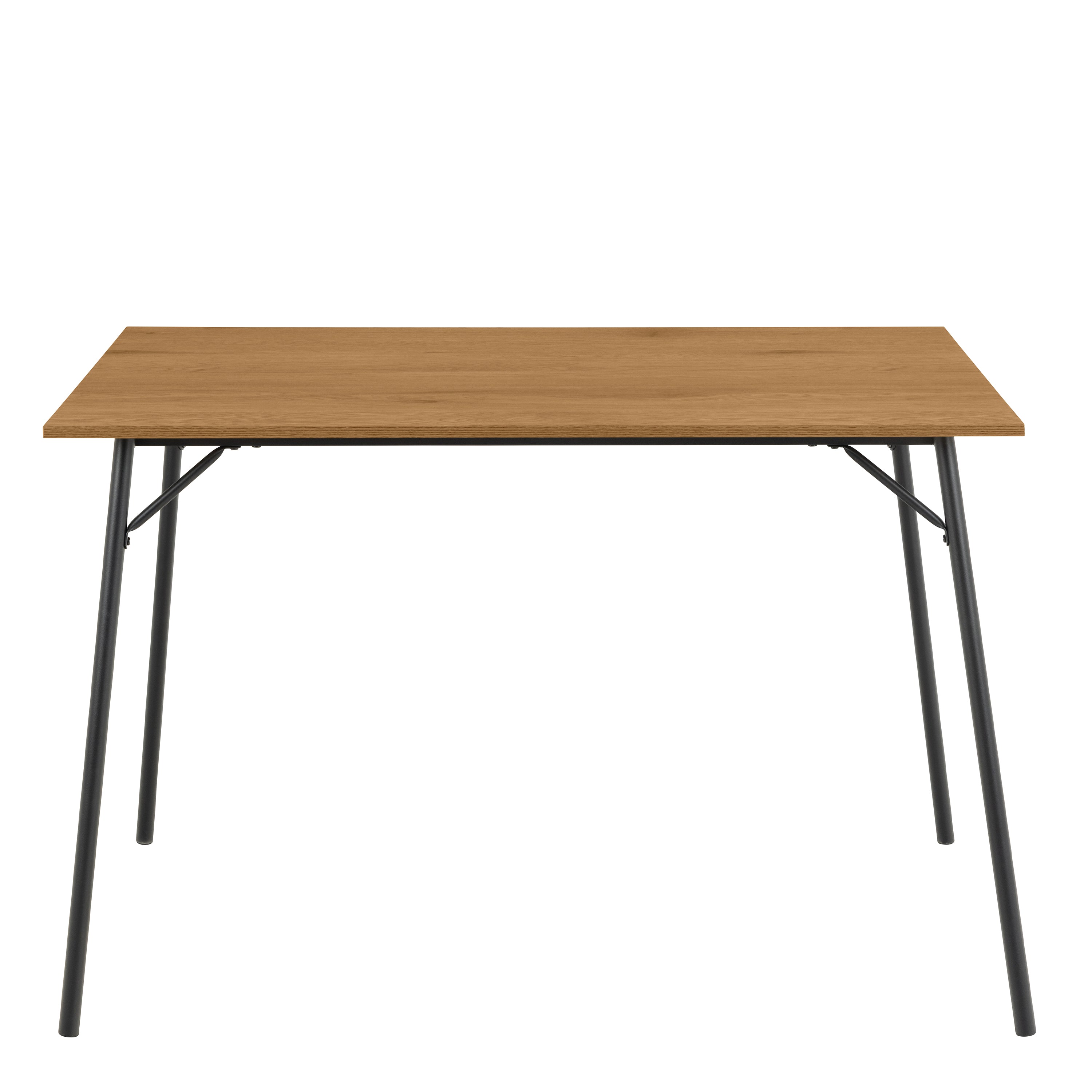 Peru Dining Table in Black and Oak 120x80cm includes 4 Peru Dining Chairs in Steel and Oak