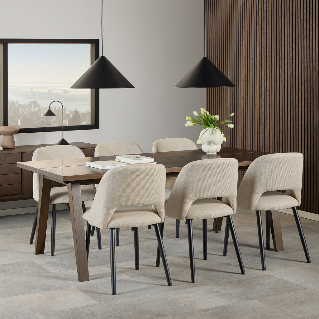 A-Line Rectanglar Dining Table in Smoked Oak