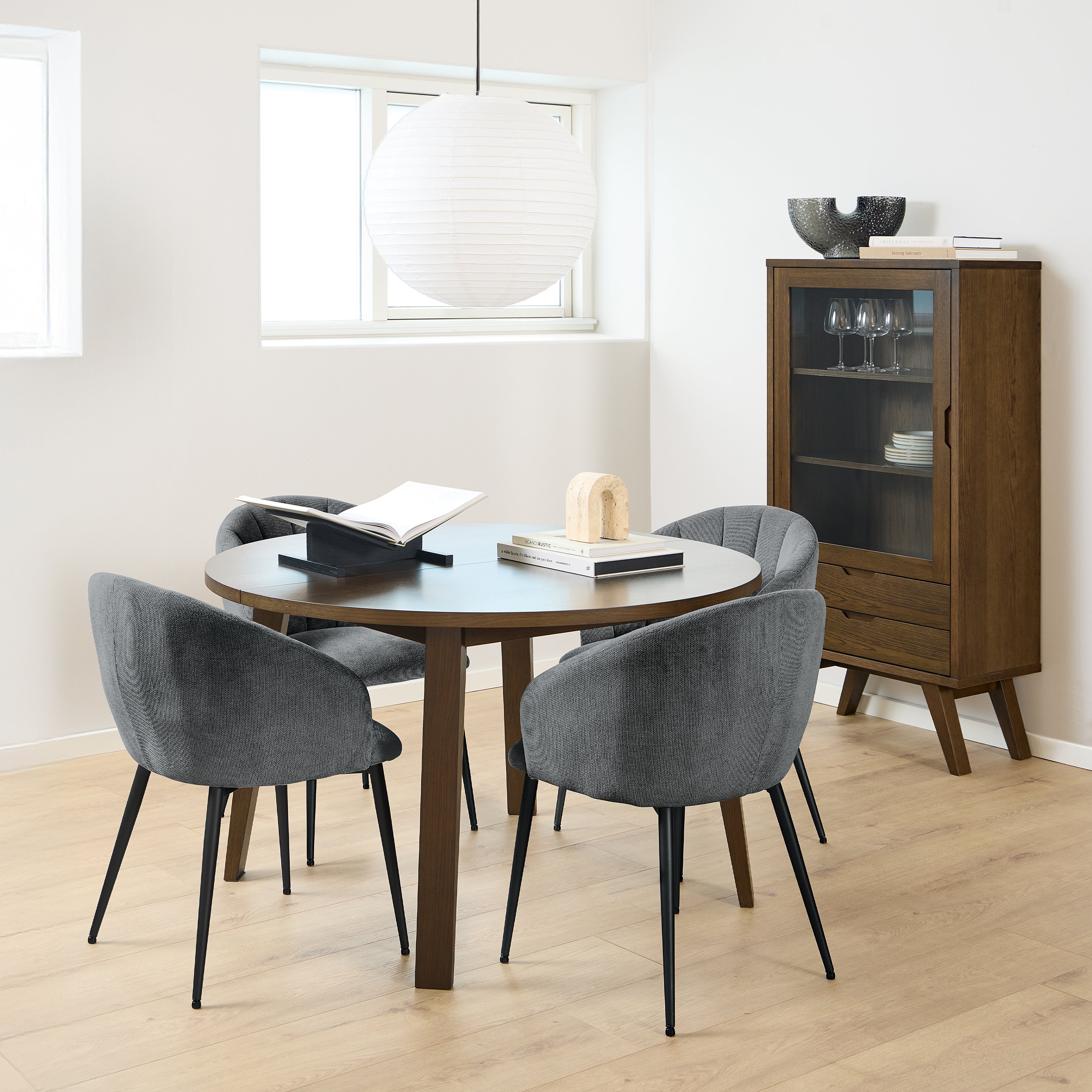 A-Line Round Dining Table Smoked Oak