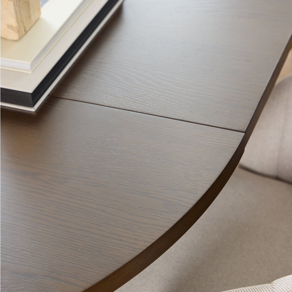 A-Line Round Extendable Dining Table in Smoked Oak 120/220 x 120 x 75cm