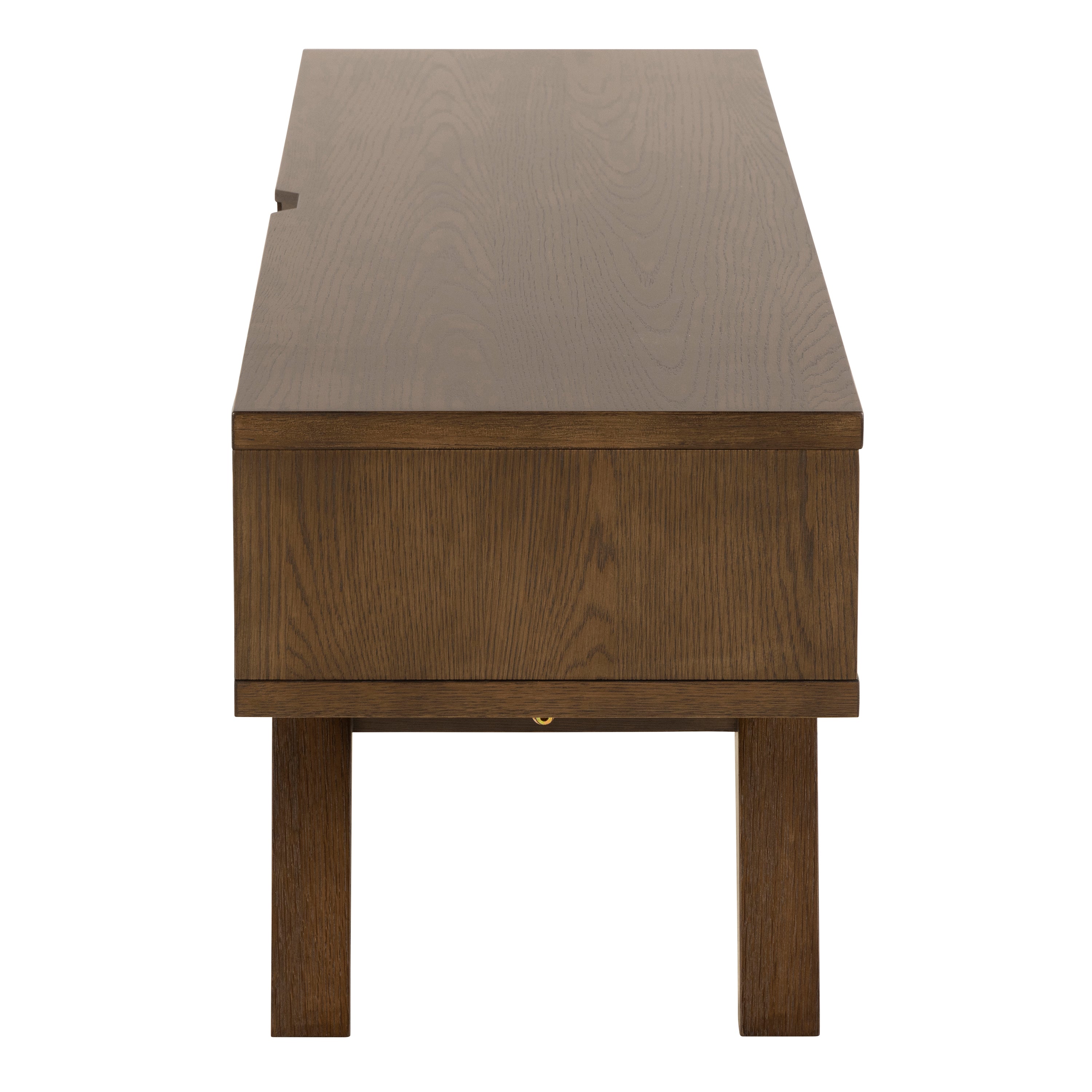 A-Line TV Unit with 2 Drawers in Smoked Oak