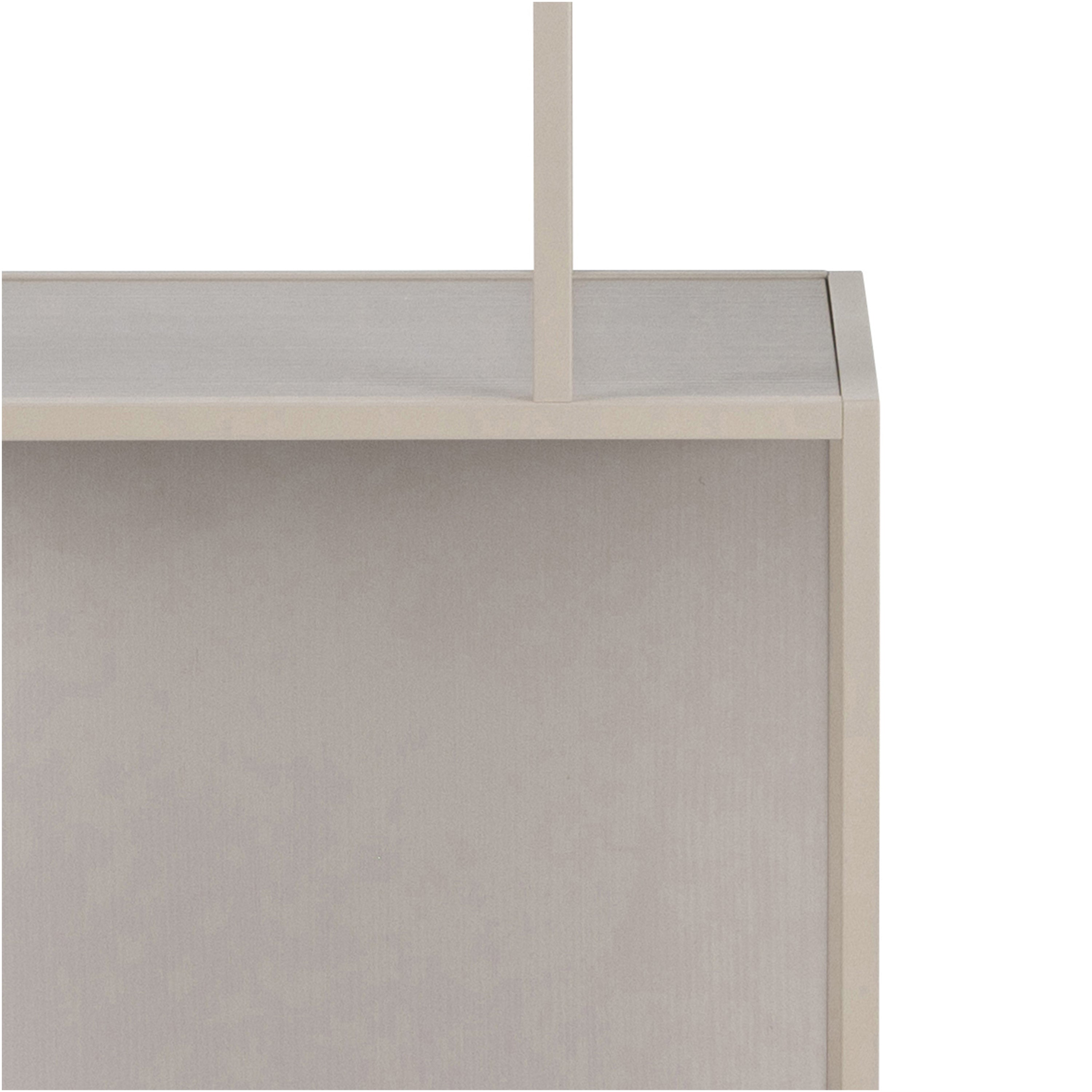 Seaford Wide Grey Steel Bookcase With 4 Grey Melamine Shelves