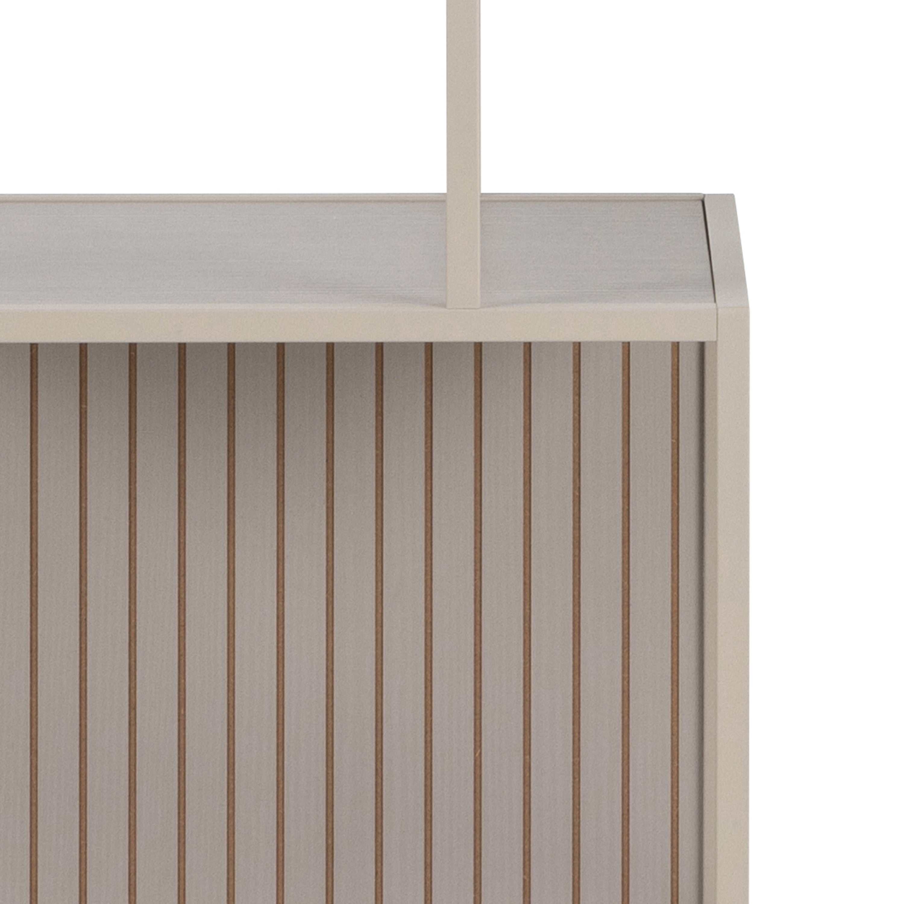 Seaford Wide Grey Steel Bookcase With 4 Grey Melamine Shelves