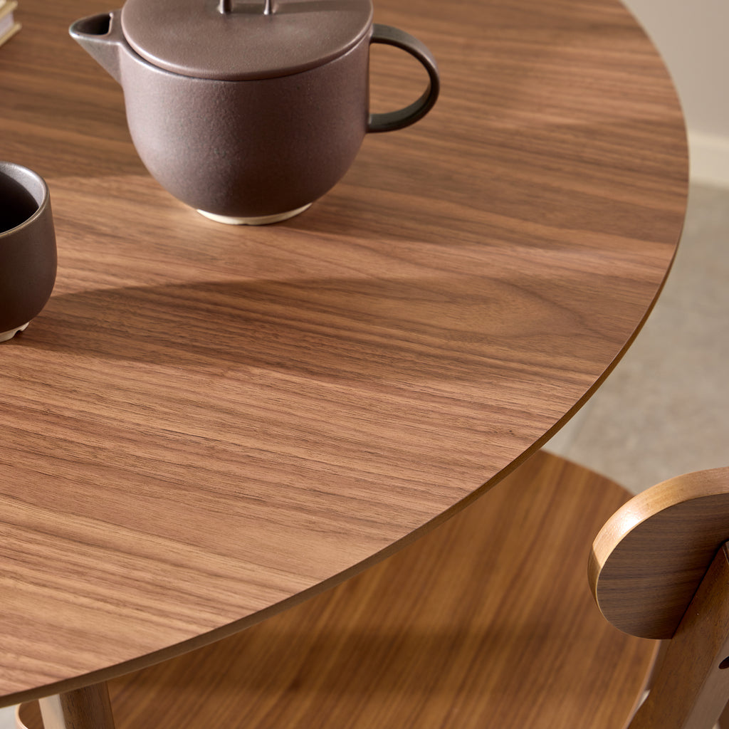 Roxby Round Dining Table in Walnut 105cm