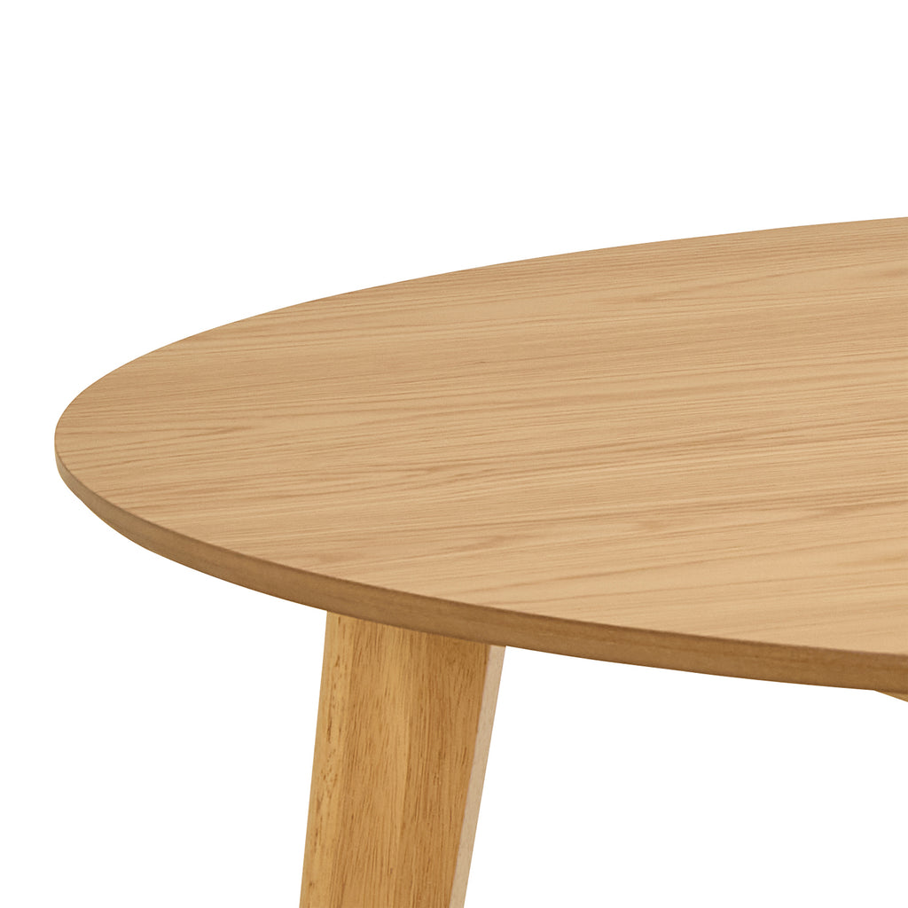 Roxby Round Dining Table in Matt Oak 120cm
