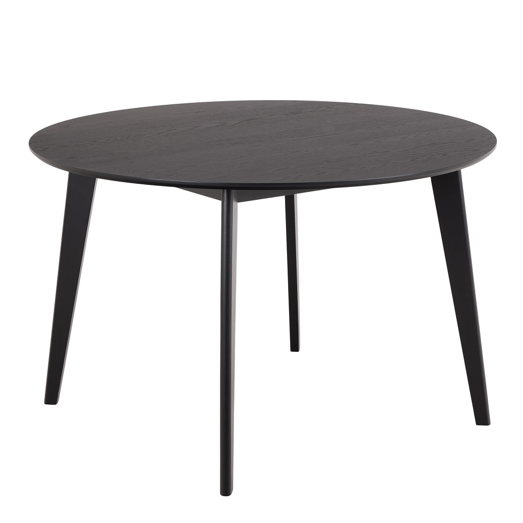 Roxby Round Dining Table in Matt Black 120cm