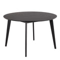 Roxby Round Dining Table in Matt Black 120cm
