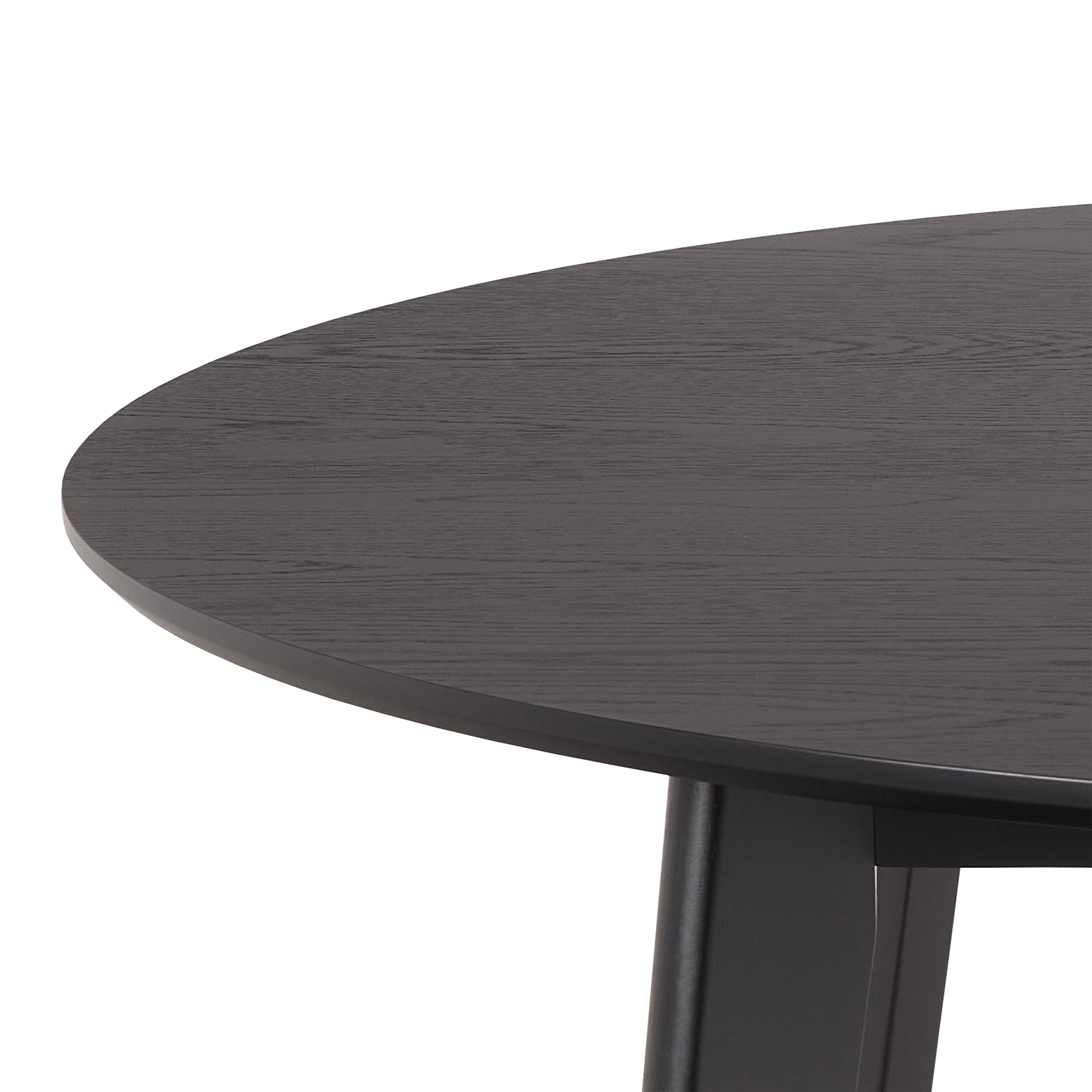 Roxby Round Dining Table in Matt Black 120cm