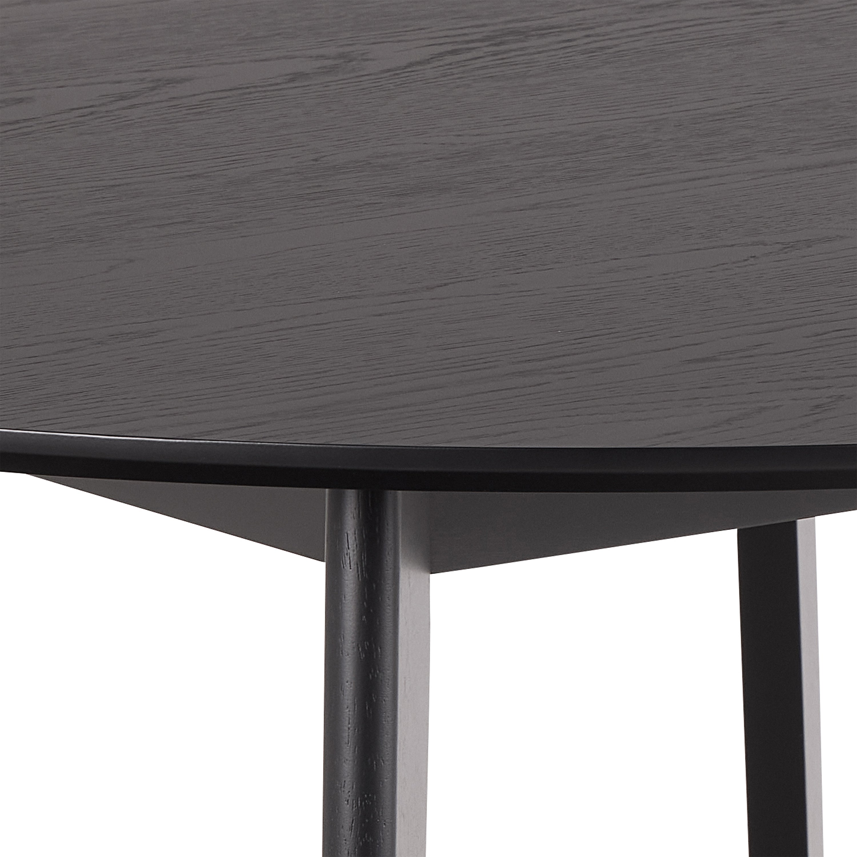 Roxby Round Dining Table in Matt Black 120cm