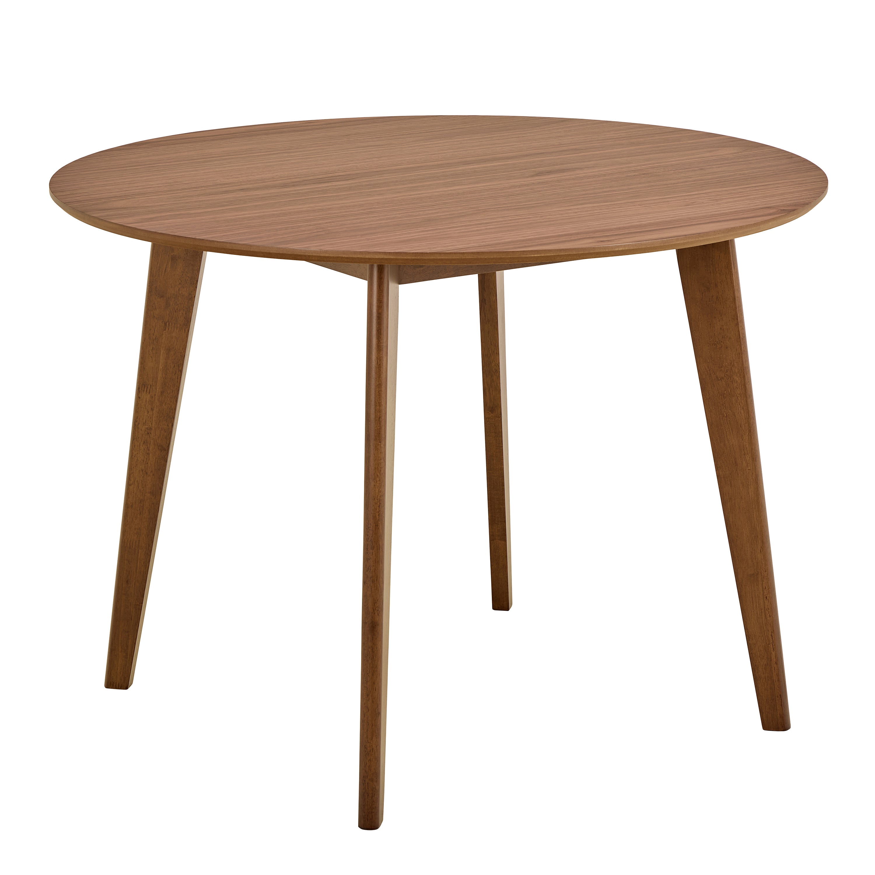 Roxby Round Dining Table in Walnut 120cm includes 4 Roxby Dining Chairs in Walnut