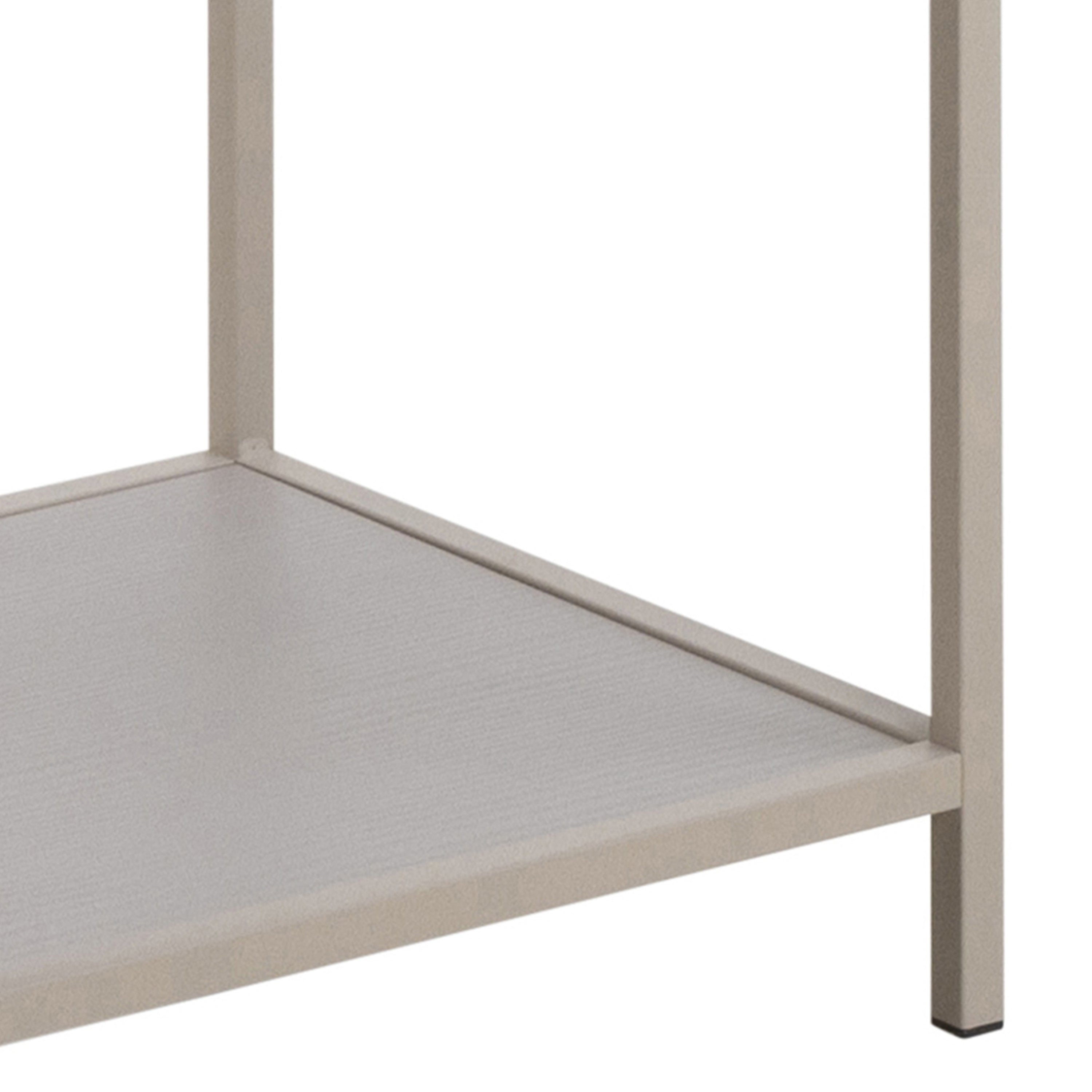 Seaford Wide Grey Steel Bookcase With 4 Grey Melamine Shelves