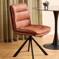 Dean Brandy PU Swivel Dining Chair Set of 2