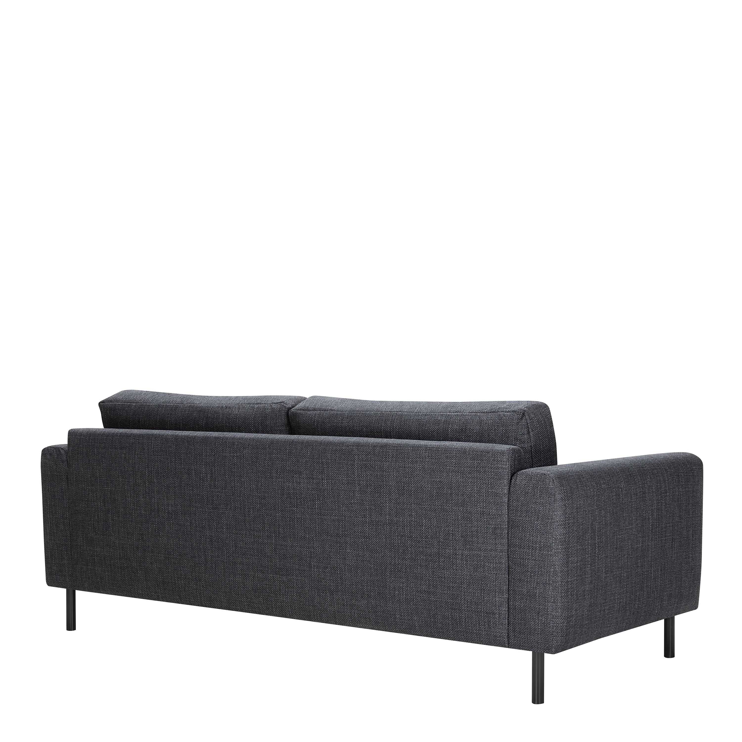 Omaha Set of 2 x 3 Seater Sofas in Basel Dark Grey Fabric