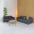Omaha 2 + 3 Seater Sofa set in Basel Dark Grey Fabric