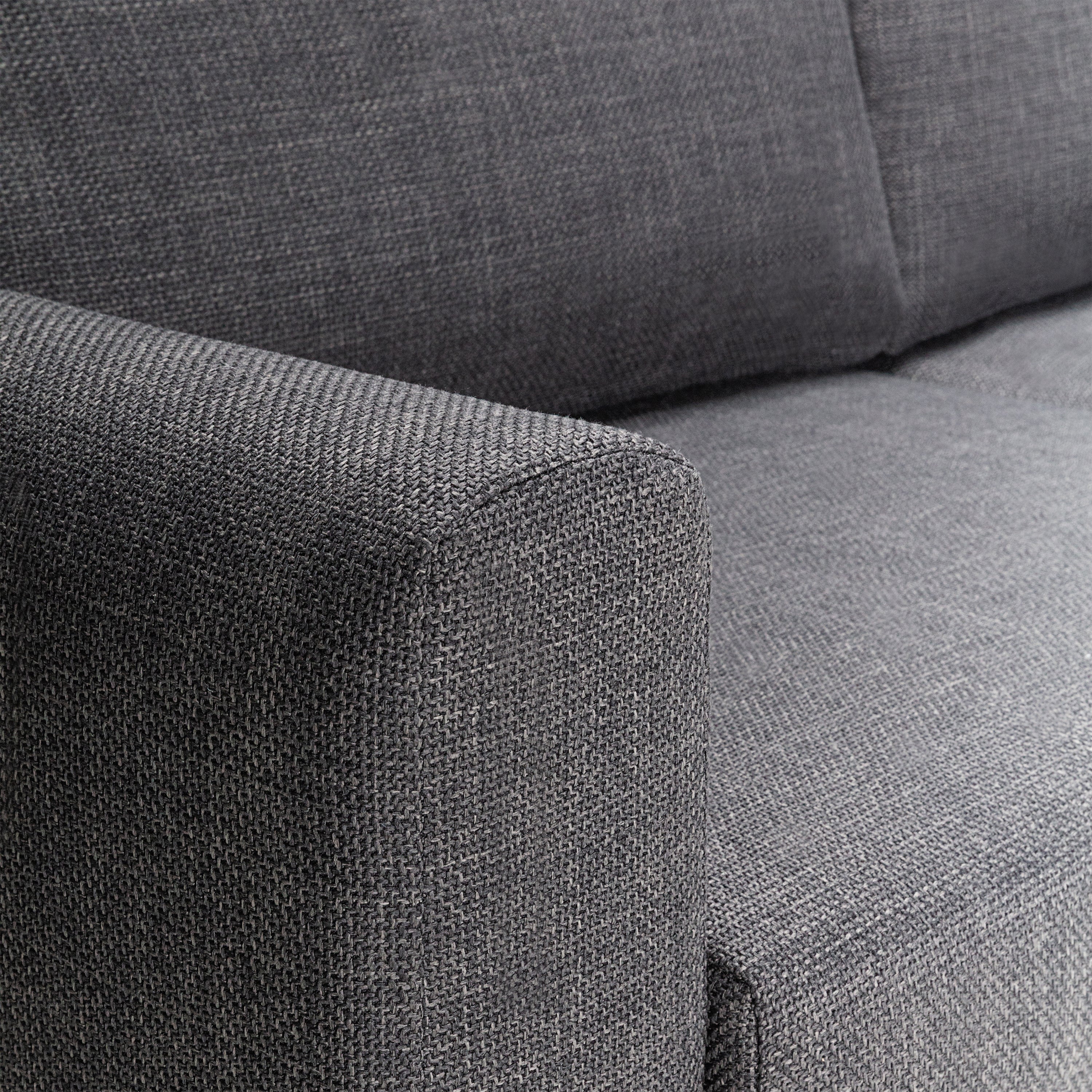 Omaha 2 + 3 Seater Sofa set in Basel Dark Grey Fabric