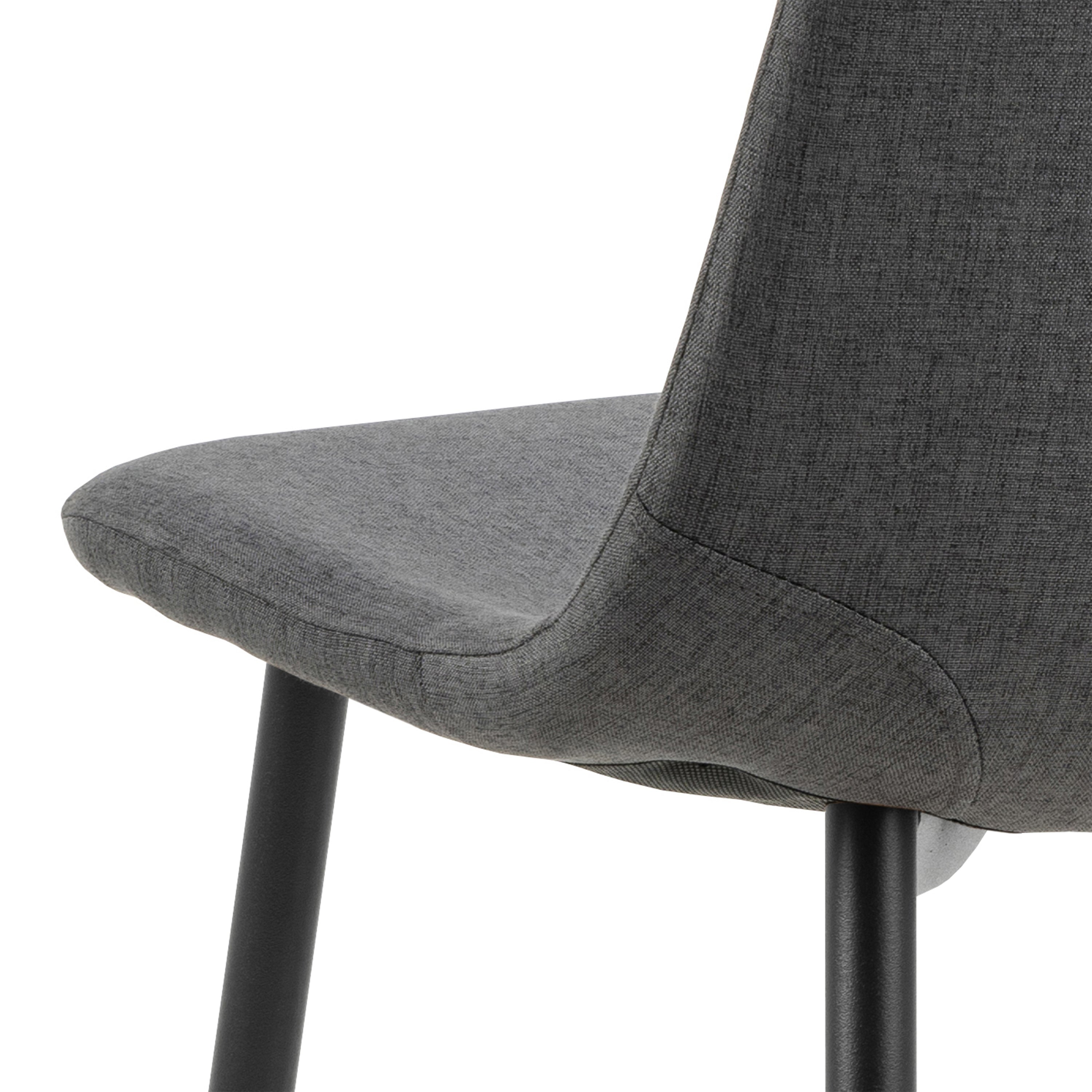 Wilma Dining Table with Oak Top & Black Legs 120x80cm includes 4 Celia Dining Chairs in Light Grey