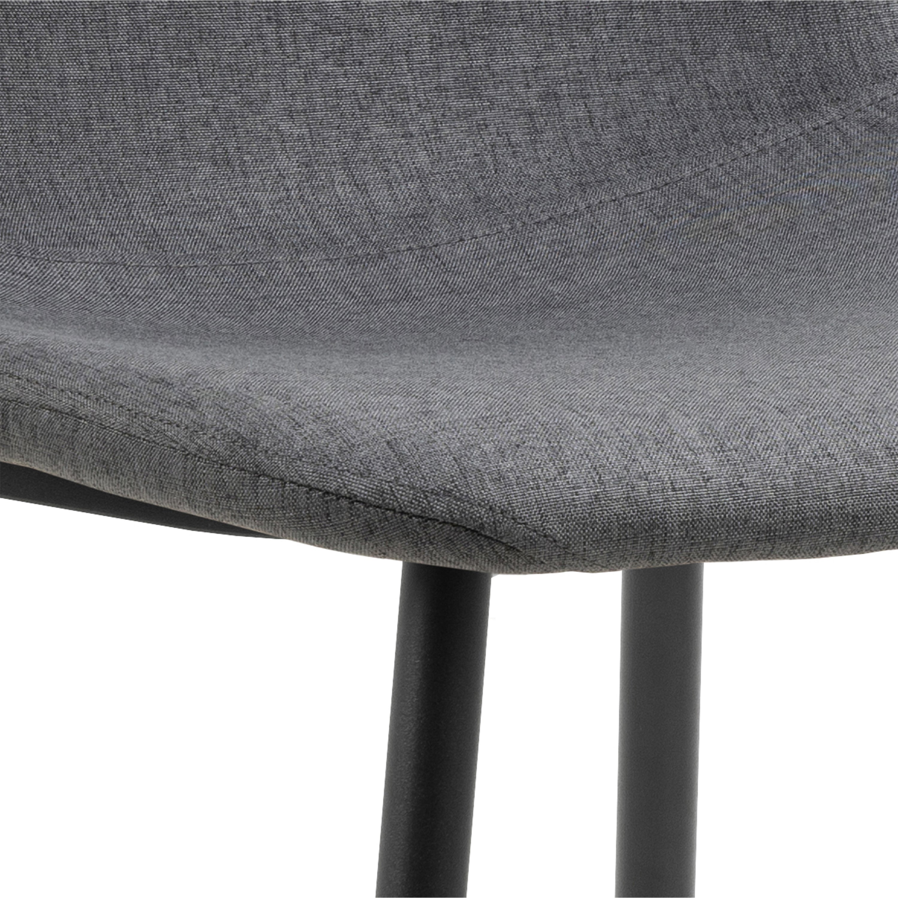 Wilma Dining Table with Oak Top & Black Legs 120x80cm includes 4 Celia Dining Chairs in Light Grey