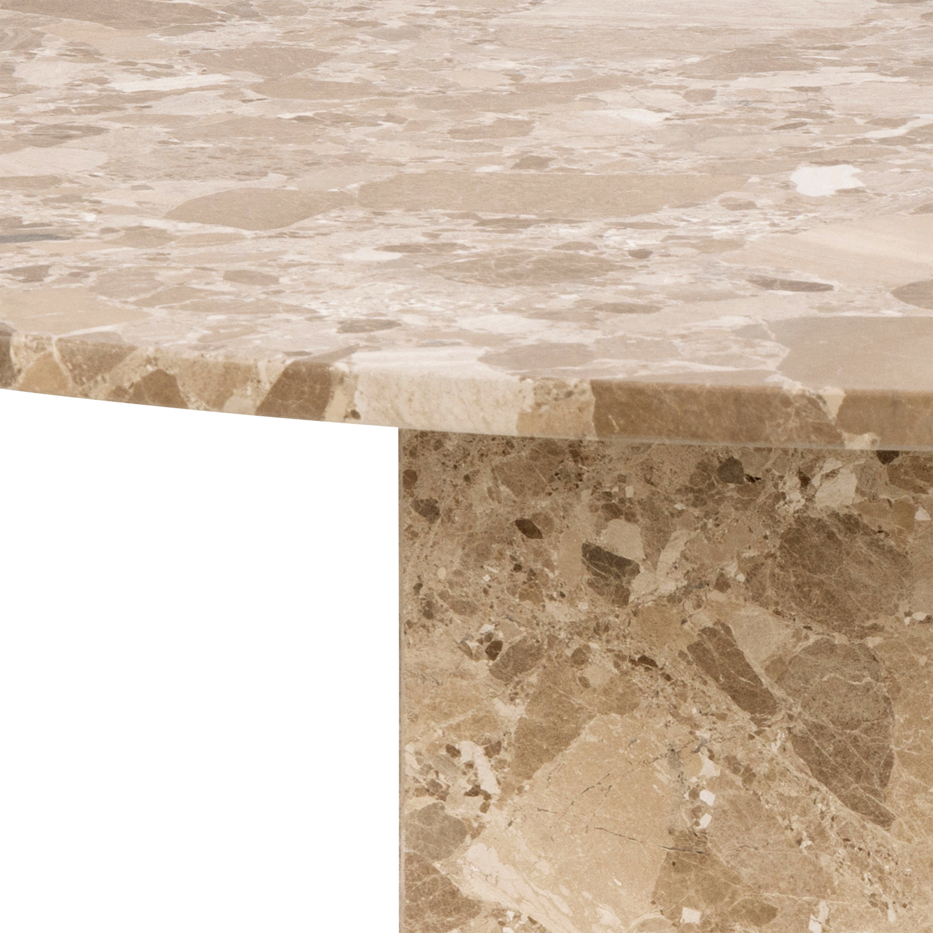Naxos Round Dining Table in Brown Marble 130cm