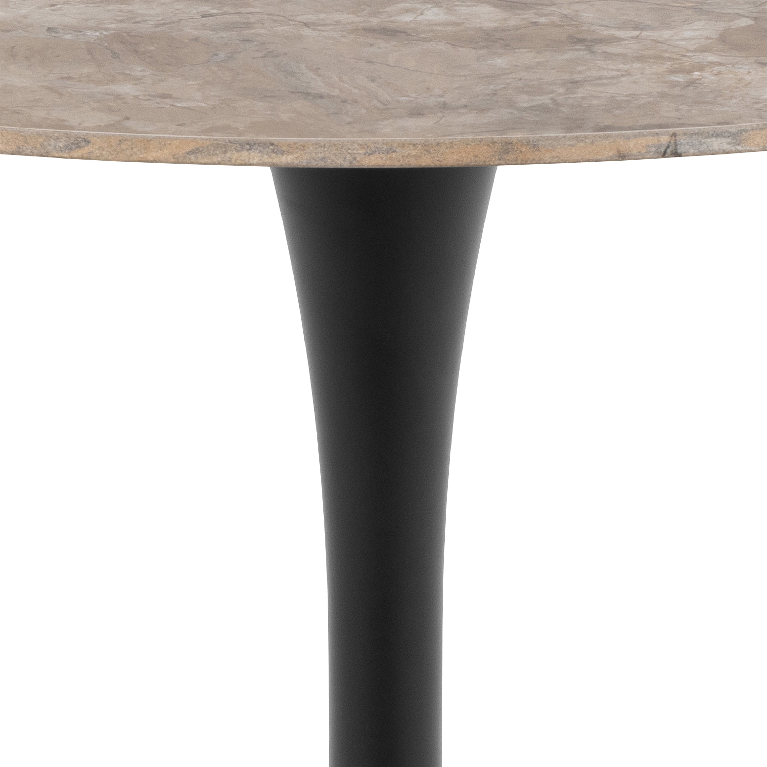 Malta Ceramic Round Dining Table Brown/Black 90x75 cm