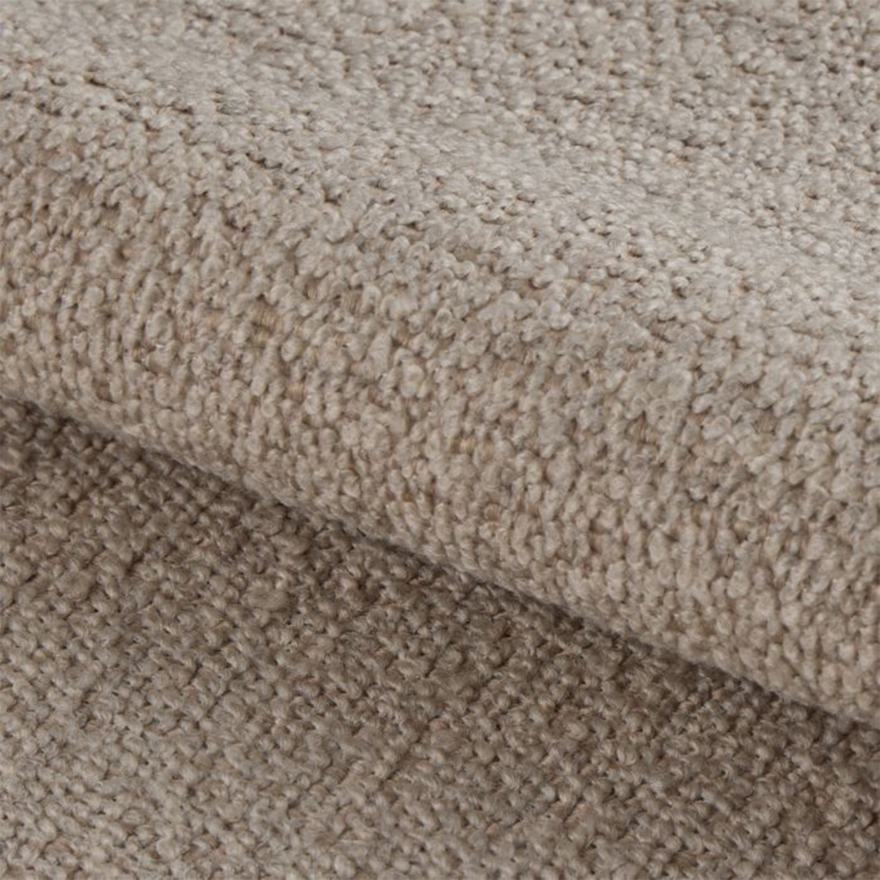 Midfield Right Hand Facing 2 Seater Chaise Longue in Boucle Beige Fabric