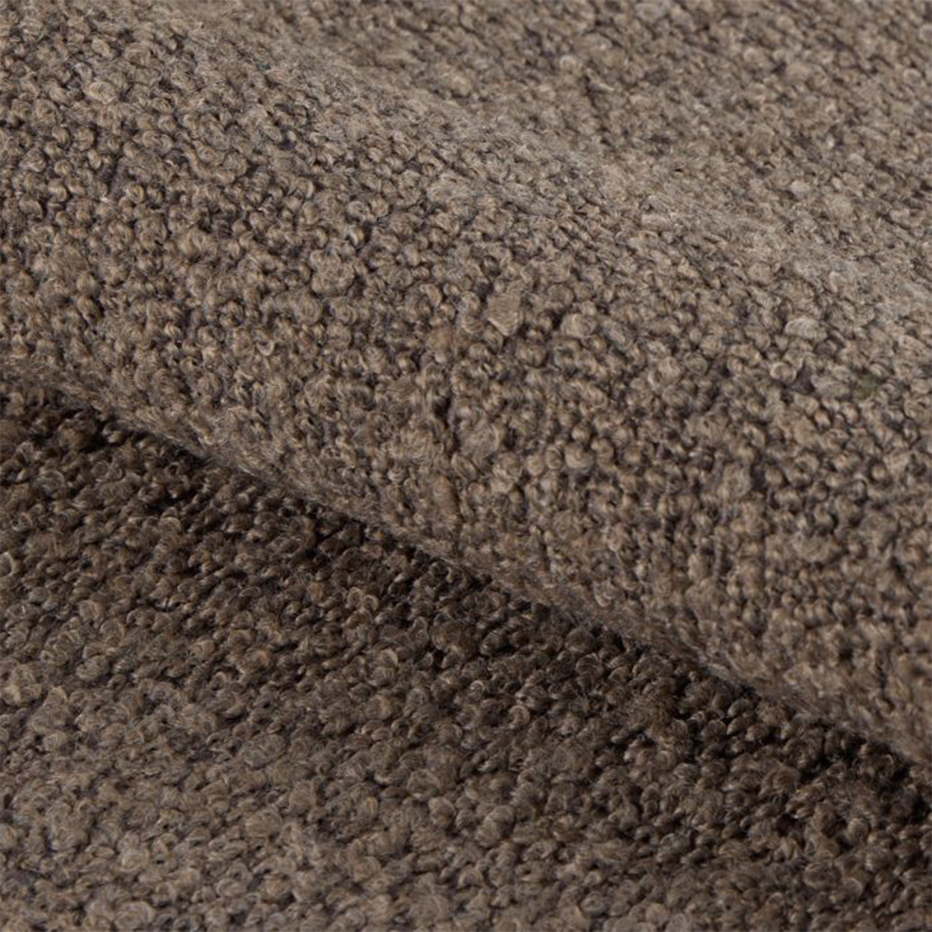 Midfield Right Hand Facing 2 Seater Chaise Longue in Boucle Taupe Fabric