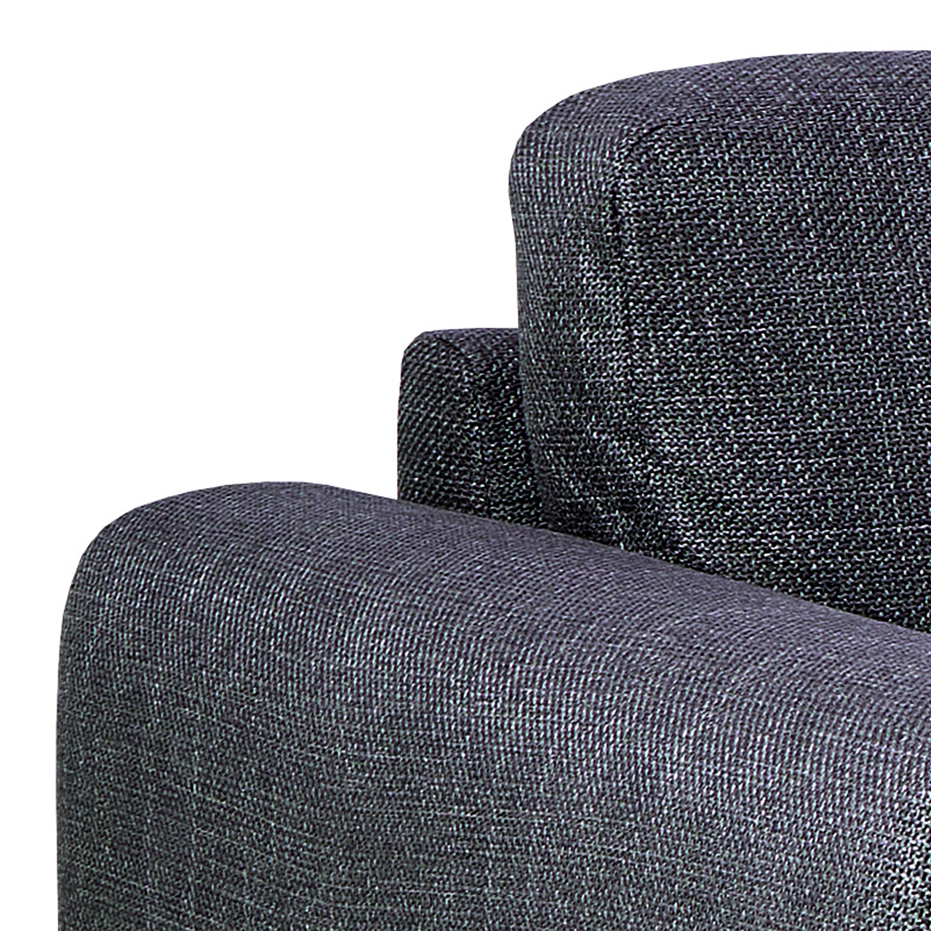 Omaha Right Hand Facing Corner Sofa in Dark Grey Fabric