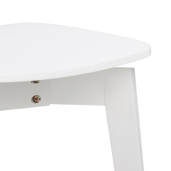 Roxby Square Dining Table in White 120x80cm includes 2 Roxby Dining Chairs in White