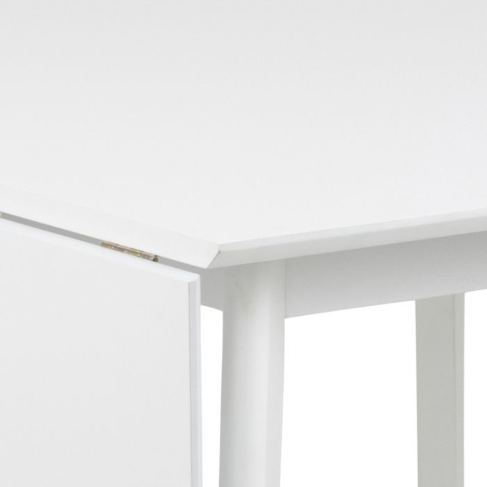 Roxby Square Dining Table in White 120x80cm includes 2 Roxby Dining Chairs in White