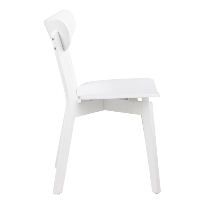 Roxby Square Dining Table in White 120x80cm includes 4 Roxby Dining Chairs in White