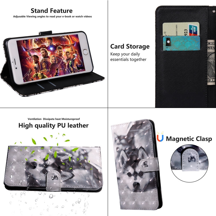 3D Painting Pattern Coloured Drawing Horizontal Flip TPU + PU Leather Case with Holder & Card Slots & Wallet, For Galaxy A40, For Galaxy A70