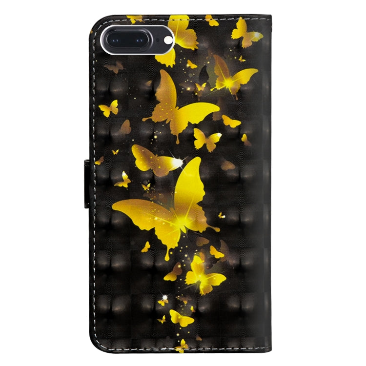 3D Painting Pattern Horizontal Flip TPU + PU Leather Case with Holder & Card Slots & Wallet, For iPhone 7 Plus, For iPhone SE 2022 / SE 2020 / 8 / 7
