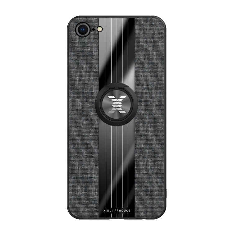 XINLI Stitching Cloth Textue Shockproof TPU Protective Case with Ring Holder, For iPhone 8 / 7, For iPhone 8 Plus / 7 Plus, For iPhone X / XS, For iPhone XR