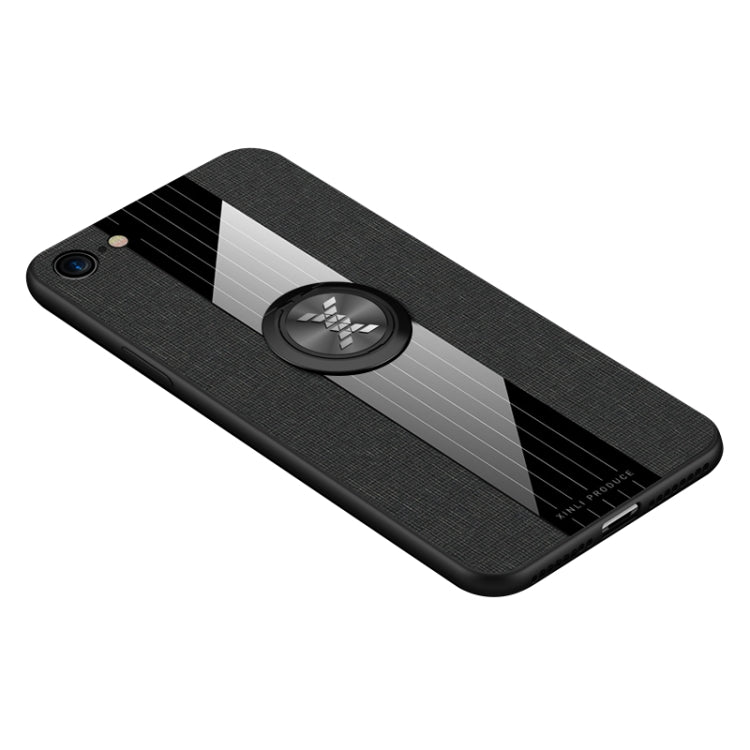 XINLI Stitching Cloth Textue Shockproof TPU Protective Case with Ring Holder, For iPhone 8 / 7, For iPhone 8 Plus / 7 Plus, For iPhone X / XS, For iPhone XR, For iPhone XS Max