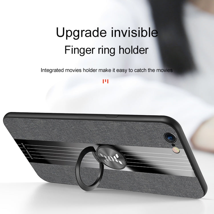 XINLI Stitching Cloth Textue Shockproof TPU Protective Case with Ring Holder, For iPhone 6 / 6s, For iPhone 6 Plus / 6s Plus