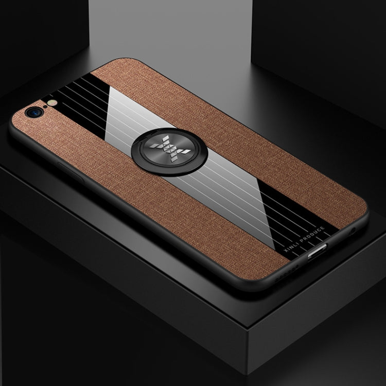 XINLI Stitching Cloth Textue Shockproof TPU Protective Case with Ring Holder, For iPhone 6 / 6s, For iPhone 6 Plus / 6s Plus
