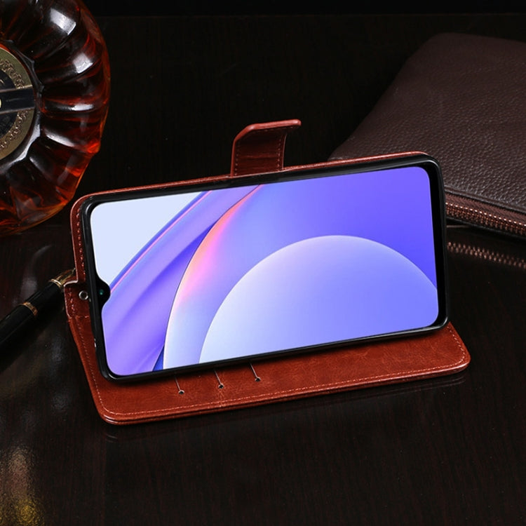 idewei Crazy Horse Texture Horizontal Flip Leather Case with Holder & Card Slots & Wallet, For Xiaomi Redmi 9T, For Xiaomi Redmi Note 9T 5G, For vivo iQOO U3