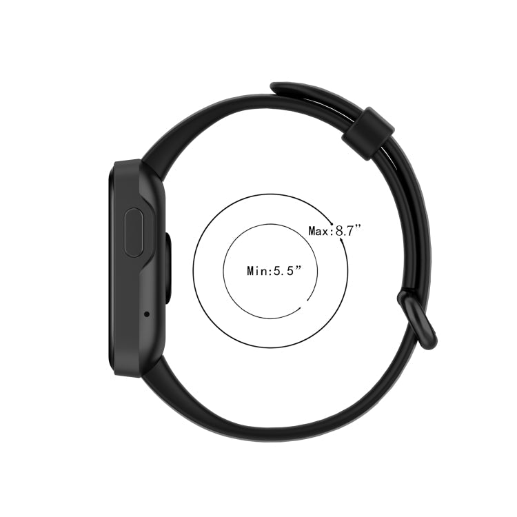 For Xiaomi Mi Watch Lite / Redmi Watch Silicone Watch Band, Size: One Size(Black)